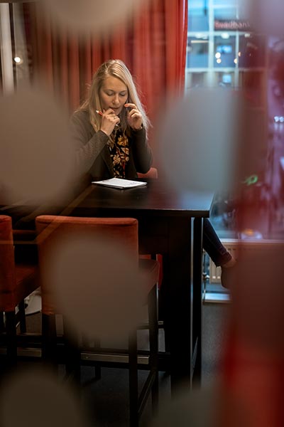 co-worker having a private phone conversation